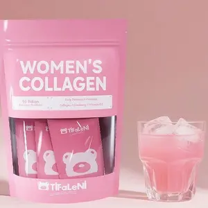 TifaLeni Nutrition Collagen Peptides Types Complex US Made Supplement for Beauty Health Fitness 15 packets
