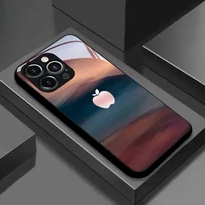 Gradient Color Apple Pattern Tempered Glass Phone Case Suitable for iPhone 17 16,15,14,13,12,11 Plus Pro Max Anti-fall Wear-resisting