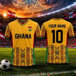 Ghana Soccer Jersey Custom Name Number, Ghana Football Shirt, Personalized Fan Jersey, African Football Gift for Fans