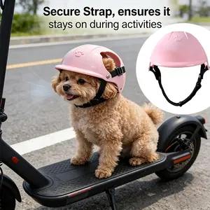 1pc Super Cute Pet Helmet, Featuring Adorable Paw Print Design, Specifically for Small Dogs. It Is Adjustable And Breathable, Perfect for Outdoor Activities Like Walking And Cycling, a Gift for Family And Friends