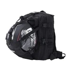 Seibertron Waterproof Large Capacity Molle Motorcycle Helmet Holder/Cycling Helmet Storage/Hiking Helmetcatch Bag/Backpack Also Fit Basketball Football Soccer Backpack Black