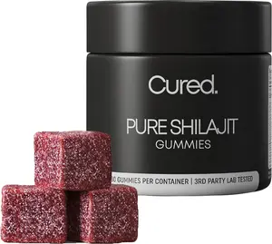 Cured Pure Shilajit Gummies with Manuka Honey 30 Gummy Pieces Edible Supplement for Wellness Routine & Energy Antioxidants Probiotics
