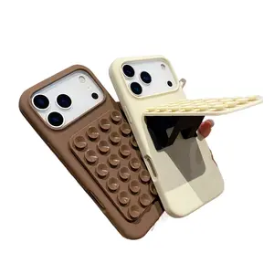 Silicone Case with Suction Cup Foldable Stand for iPhone 17/16/15/14 Series Pro/Pro Max/Plus/Slim Shockproof Full Body Protection