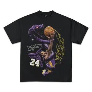 Kobe Bryant Black Mamba Graphic Tee, Y2K Rap Streetwear T-Shirt, Unisex Crew Neck, Vintage Hip-Hop Graphic, Sports Style, Casual Cotton Fit