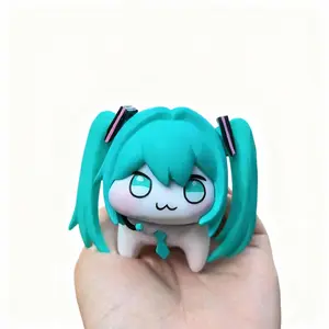 7cm Hot Hatsune Miku Action Figures Q Version PVC Anime Model Kawaii Cartoon Cute Desktop Decoration Toy Festival Gift