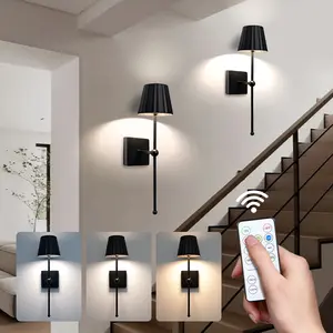 USB Powered Wall Light Set with Remote Control, 3 Color Modes, Lighting Modes Adjustable, Ideal for Bedroom Bedside, Kitchen Living Room Bathroom, Corridor Entrance