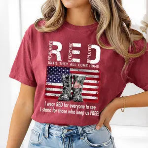 Comfort Colors Red Friday Veterans Shirt, Remember Everyone Deployed T-shirt, Red Friday USA Military Flag T-Shirt