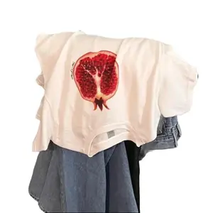 In Print Tee We Trust, Pomegranate ClassicTee, High-Quality Fruit Print Cotton T-Shirt - Collection 5