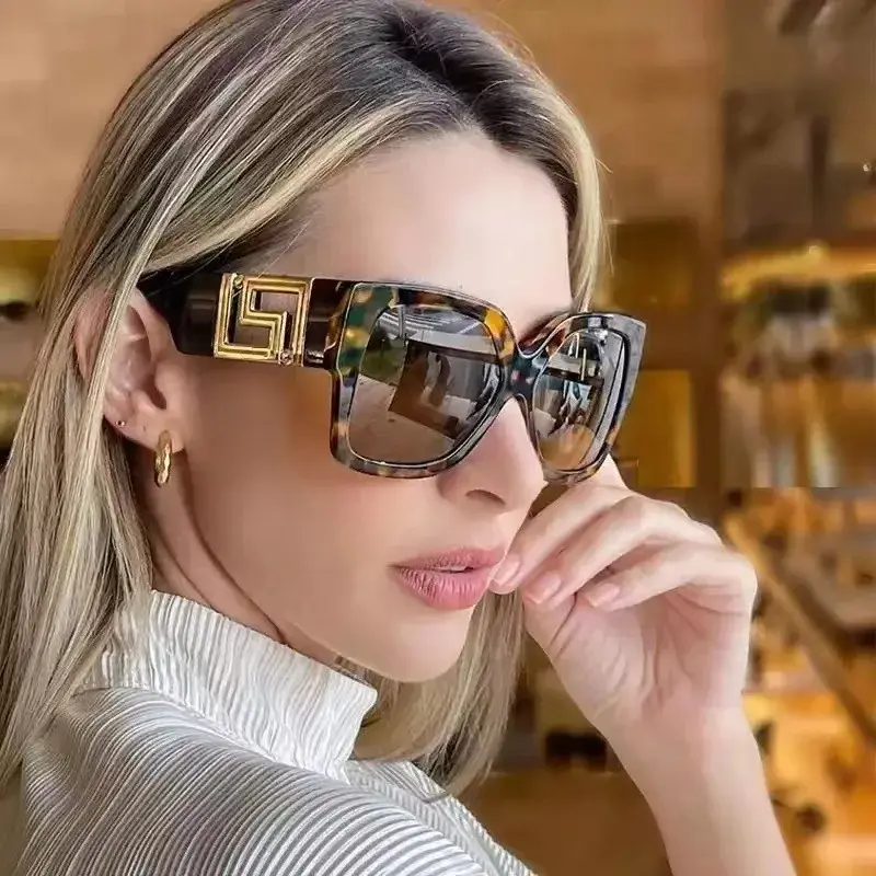 Sunglasses Men Women Vintage Oversize Trendy Square Gradient Shades Sun Glasses 2025 Luxury Brand Design Fashion UV400 Eyewear