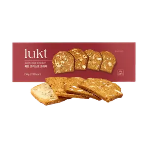 LUKT Korean High Protein Whole Wheat Nut Crisps 150g - Healthy Snack, Low Carb, Keto Friendly, Delicious & Nutritious