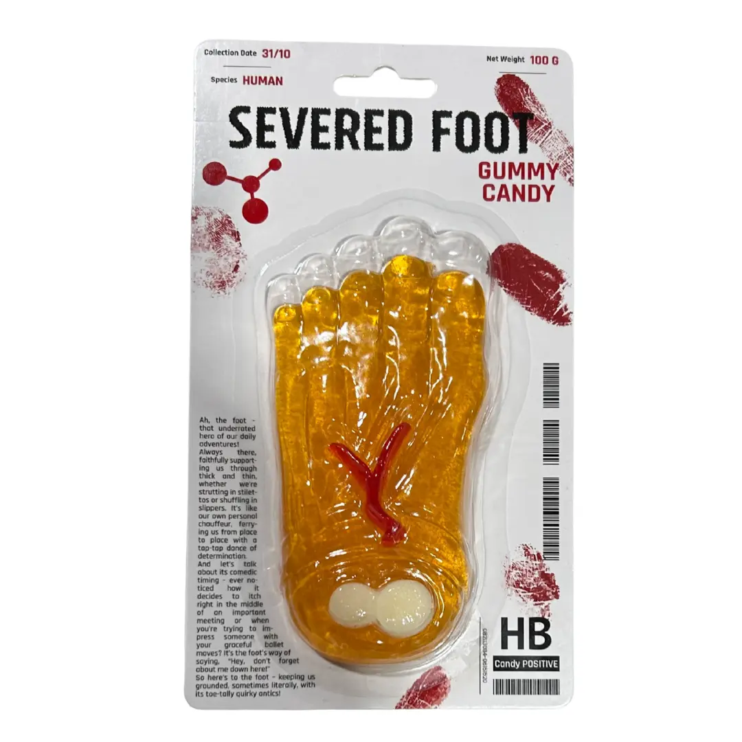 Tutti Frutti Severed Foot Gummy Candy - Swedish Halloween Candy - Soft Halloween Candy