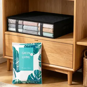 Foldable Blanket Storage Bag, Space-Saving Compressible Organizer, Bedroom Box, Ideal for Clothes, Bedding, Dorms, Home Storage