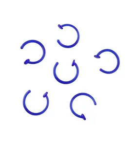 Blue Glass Hoop Nose Ring