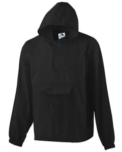 Augusta Sportswear Hooded Nylon Half Zip Pullover Pouch Jacket