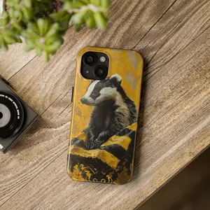Hufflepuff Collage Cellphone Slim,USA phone case for 11-16,TPU Lining, Polycarbonate Shell, 2-Piece Design, Raised Edges, IP 11,12,13-16, Summer Case, Galaxy S21 & S24