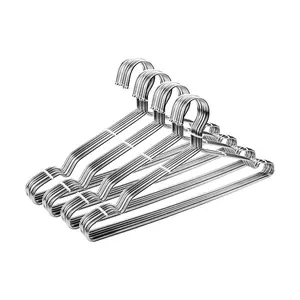 40 Pack Coat Hangers Stainless steel Clothes Organizer, Heavy Duty Metal Hanging with Non Slip, Ultra Thin Space Saving Clothing Hanger 16.5 Inch