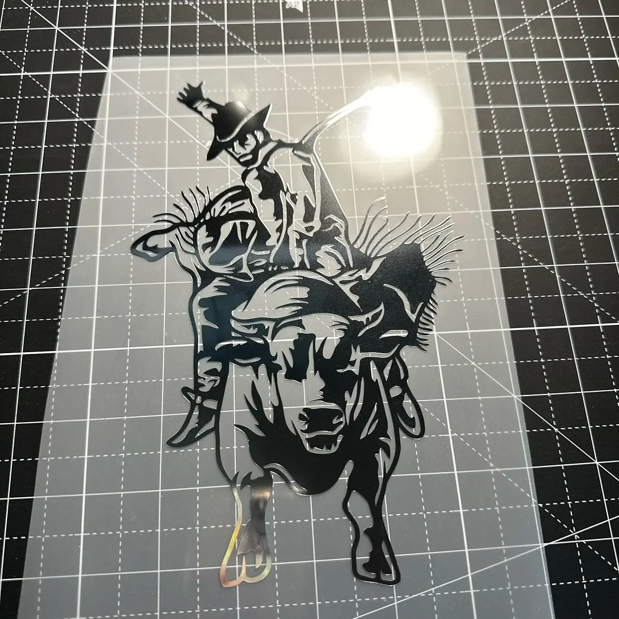 Bull Rider Weatherproof 8 Inch Vinyl Decal for Truck Car or Trailer Vehicle Exterior Decoration