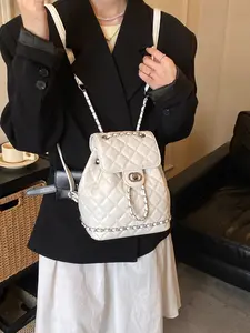 Women's Rhombus Chain Shoulder Bag, 2026 Summer New Fashion Trendy Lightweight Versatile Backpack, Stylish and Practical Design
