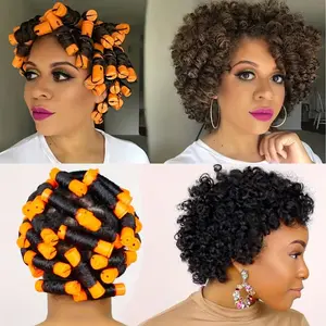 DIY Curling Tool Set, 100pcs Perm Rods for Natural Hairstyling, 5 Sizes Cold Wave Sticks for Medium & Long Hair, Multicolor Options