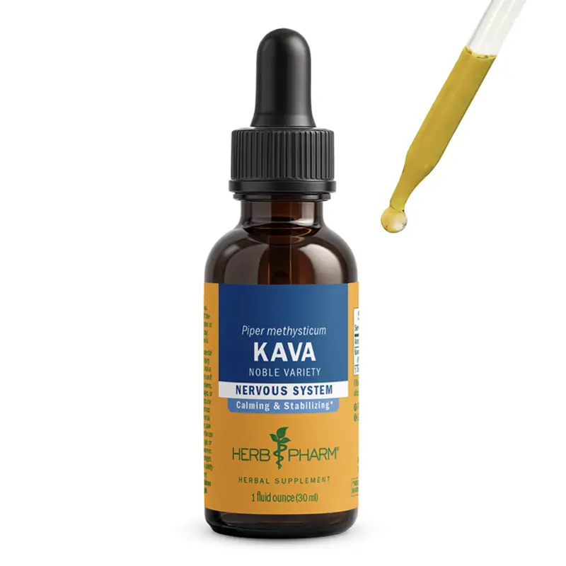 Herb Pharm Kava | Noble Kava Root for Stress Support, Relaxation & Calm Mood | Easy to Use Liquid Herbal Extract | Original, Cinnamon, Orange, & Ginger Lime Flavors*