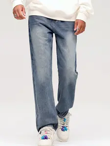 Men's Casual Versatile Comfortable Simple Denim Jeans, American Vintage Daily Commute Straight Leg Jeans, Stylish Everyday Wear
