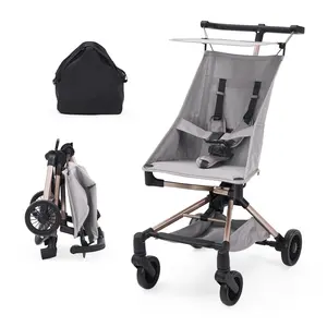 Lightweight Baby Stroller Under 10 lbs, Compact One-Hand Fold Travel Stroller with Canopy, Carry Bag & 360° Wheels