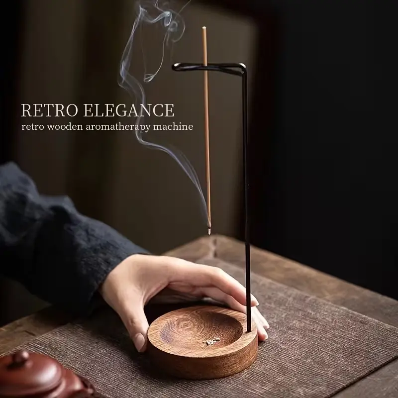 Luxury Wooden Backflow Incense Burner | Creative inverted smoke design | Perfect for Meditation & Home Decor | Sandalwood and Agarwood Compatibility | Best Holiday Gift