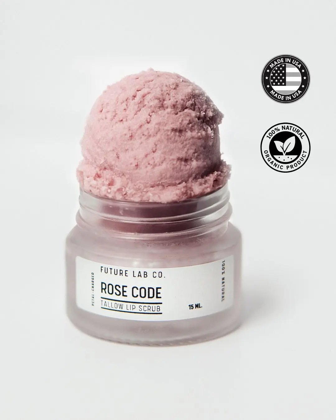 Tallow Sugar Lip Scrub| 100% natural sugar exfoliator (15ml)| Smooth, Soft, Kissable Lips|Creamy Sugar Scrub|Made in USA