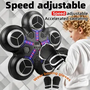 Bluetooth-compatible Smart Music Boxing Machine Hanging Target, Countable Fast Reaction Sandbag, Interactive Home Gym, Includes Charging Cable and Gloves, Boxing Set