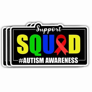 Support Squad Autism Awareness Sticker, Autism Acceptance Neurodiversity Waterproof Vinyl Decal 9FZ