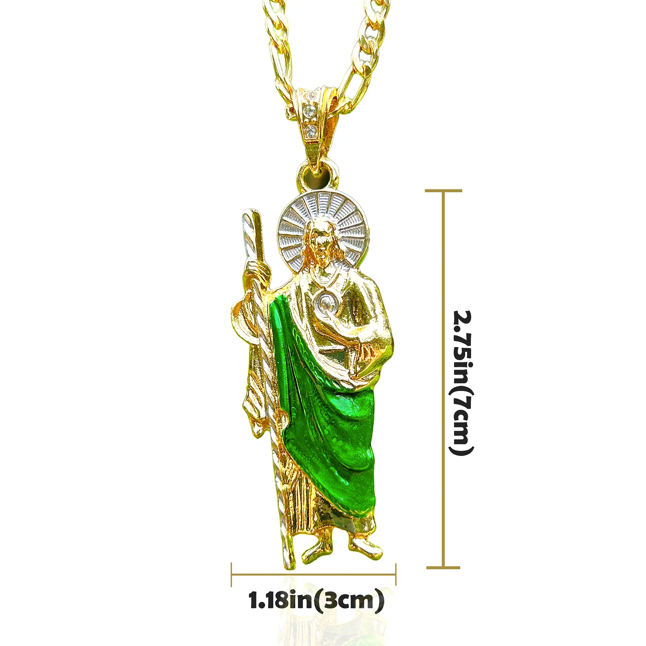 San judas tadeo chain Jesus Necklace builder necklace joye riade san juda saint jude rhinestone cross san juda