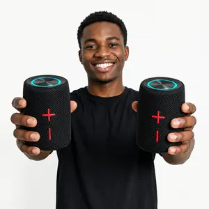 SummerWins Splittable Bluetooth Speaker - IPX6 Waterproof, 40W Dual System, 8000mAh Battery, V5.3, 24H Playback, Hands-Free Calling, Dazzling Lighting, Wired Smartphone Link, Portable Cable-Free Interactive Bass Audio Speaker (DealsForYouDays), Bluetooth