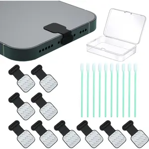 Anti Loss USB C Dust Plug, Type C Dust Plug Cover, Suitable for IPhone17 16 15 Series with Cleaning Kit, 10 Packs