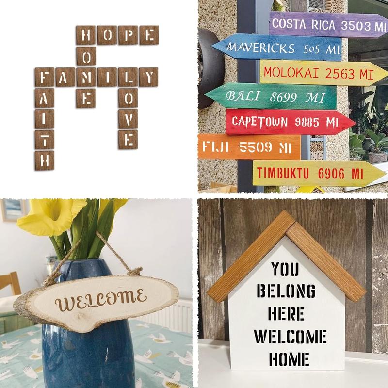 1/2 Letter Stencils for Painting on Scrapbook Journal  Small Number Template  Stencils on Art Craft Canvas Wall Fabric Rock (letter14)