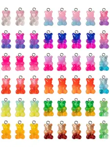 Bear Shaped Beads, Colorful Resin Beads for DIY Bracelet & Necklace & Keychain, Fashion Accessories for Women & Girls