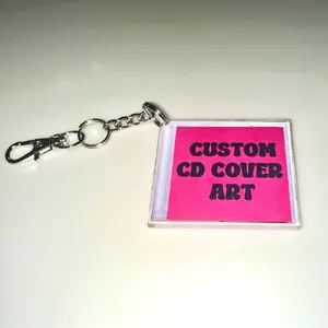 Custom Bag Charm with Mini CD NFC artwork