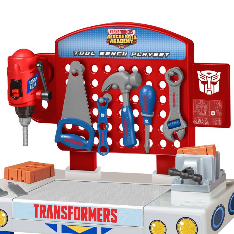 Marvel Spider-Man | Spidey and His Amazing Friends | Team Nascar | Transformers Pit Stop Tool Bench Playset - Pretend Play & Real Tool Fun for Kids Age 4+; Official Licensed