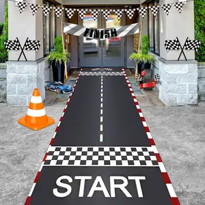 1pc Sporty Simple Durable Motorcycle Mat Long Rug for Garage Living Room Motorcycle Decoration, Indoor Carpet, Easy Storage