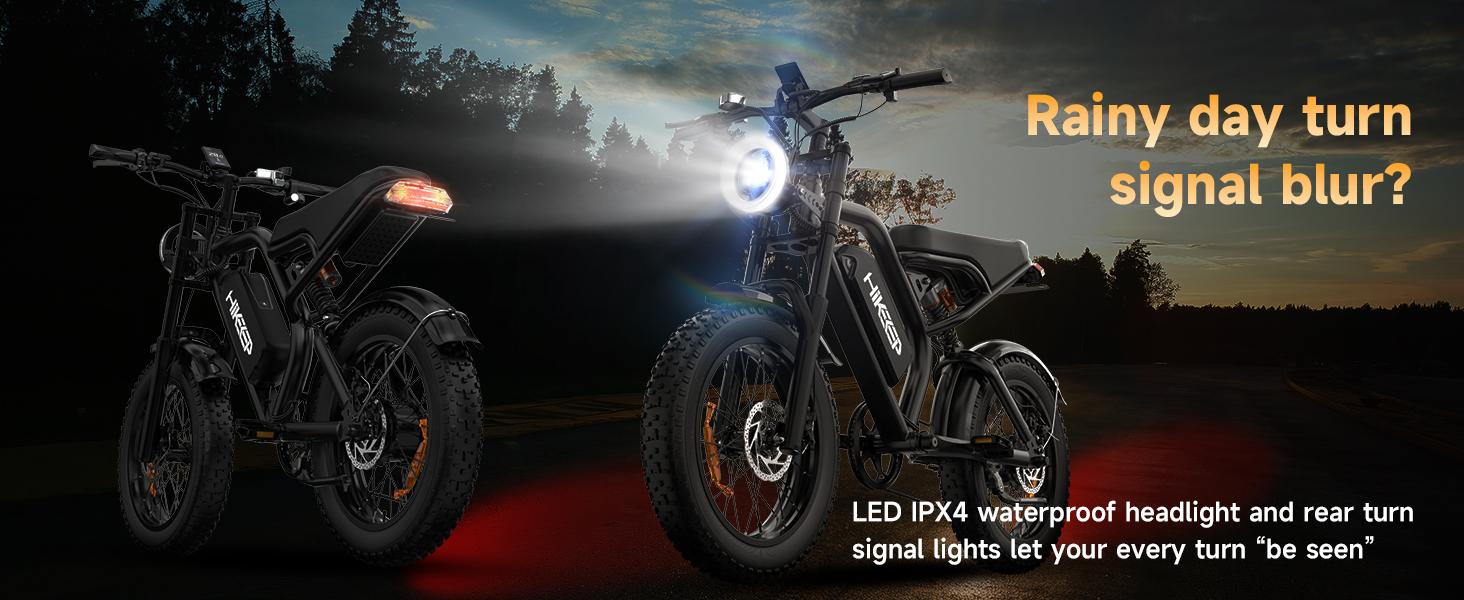 HiKeep K6-L Electric Bike for Adults - 16/20 Inch Fat Tire Ebike, 750W/Peak 1500W Motor Ebike, 48V15.6AH Detachable Battery, 4 Riding Modes Electric Dirt Bike