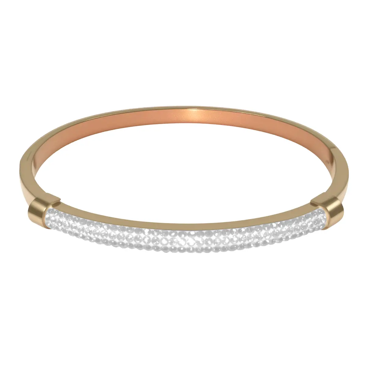 18k Gold Plated Diamond Bangle Bracelet Cuff-Bracelet