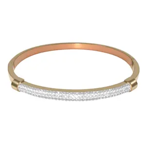 18k Gold Plated Diamond Bangle Bracelet Cuff-Bracelet