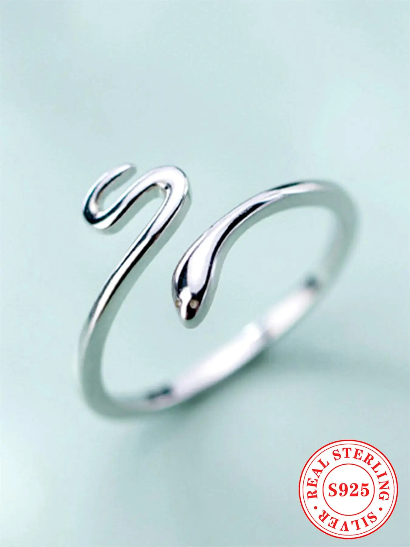 S925 Sterling Silver Fashionable Cuff Ring, Fashion Jewelry for Party, Daily Clothing Decor, Trendy All-match & Exquisite Jewelry for Birthday Gift