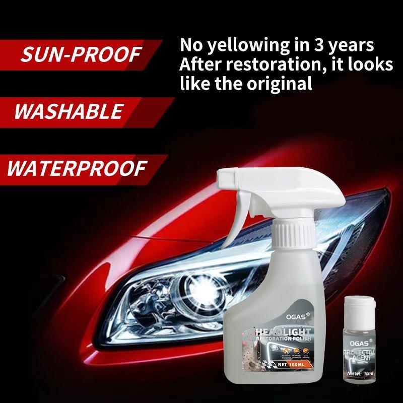 Headlight Cleaner – Restore Headlights to Like-New Condition, Remove Yellowing & Haze – No Power Tools Needed – Long-Lasting, Clear Results!