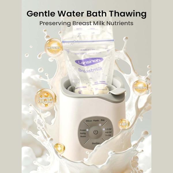 GROWNSY Bottle Warmer,  Baby Botle Warmer Fast for Breastmilk & Formula, Accurate Temperature Control, Milk Warmer for All Bottles with Thaw, Sterilizing, Keep Warm, Heat Food，Mom's Best Choice