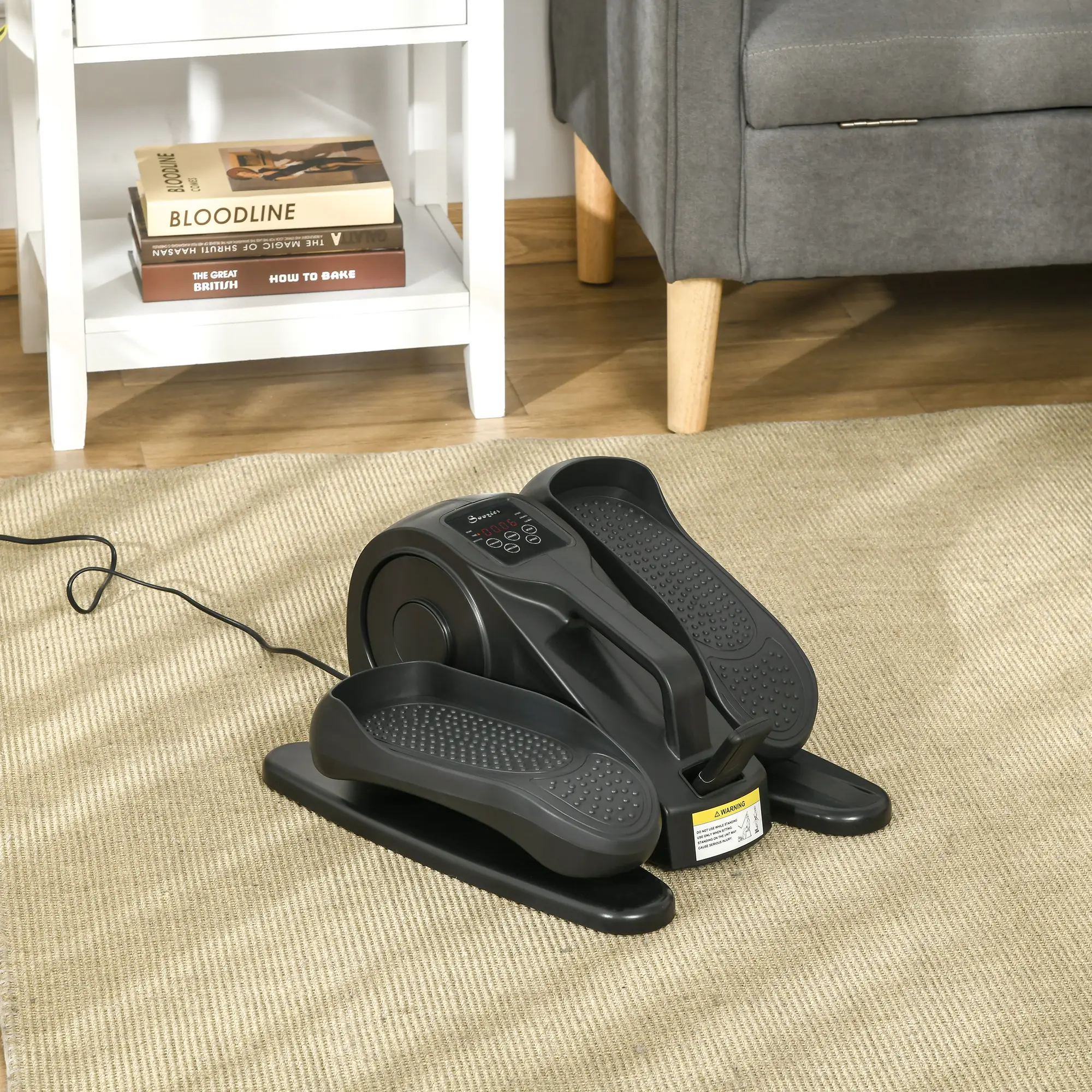 Soozier Foot Pedal Exerciser Mini Rehabilitation Bike w/ Adjustable Speed, LCD Display