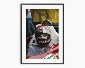 Formula One Print, Car Racer Poster, Niki Lauda Print, Formula 1 Pilot, Formula One Legends, Photography Prints (No Frame)