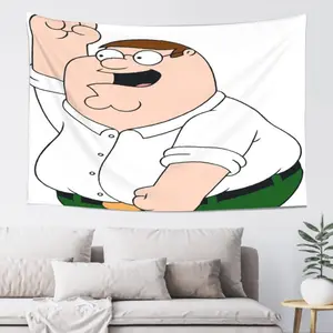 Tapestry  Peter Griffin Album Cover Tapestry - Soft Peach Beige Polyester Wall Hanging, Lightweight and Machine Washable Home Decor for Bedroom, Living Room