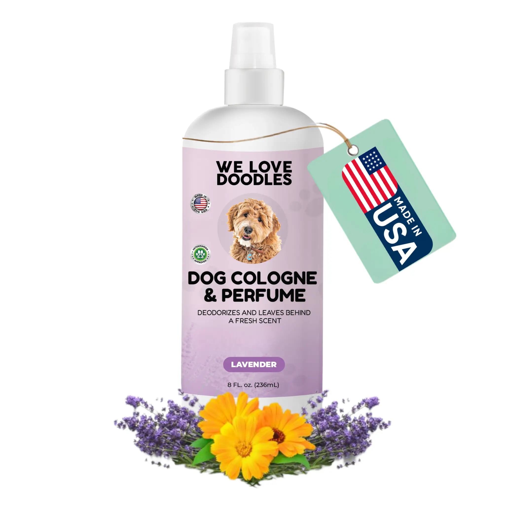 We Love Doodles Dog Cologne & Perfume, Deodorizing, Natural, Made In USA, Long Lasting After Bath Deodorizer, Deodorant For Smelly Dogs, Pawfume For P