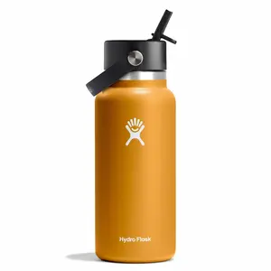 Hydro Flask 32 oz Wide Mouth Water Bottle with Flex Straw Cap
