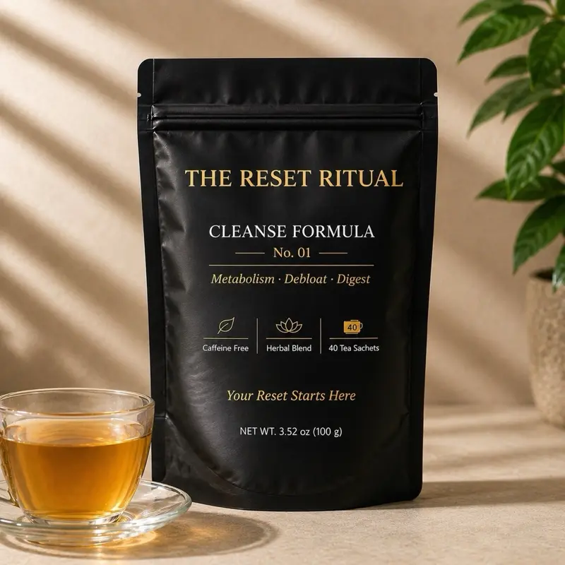 Reset ritual Tea The Ultimate cleanse for Men & Women 40  Tea Bags 1.76oz 50g